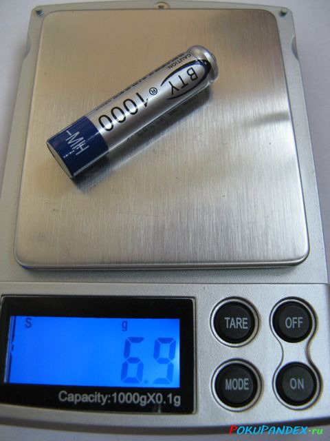 Аккумуляторы BTY AAA - малый вес и мизерная емкость