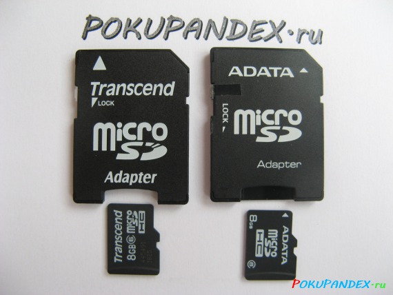 Карты памяти microSDHC Transcend и ADATA