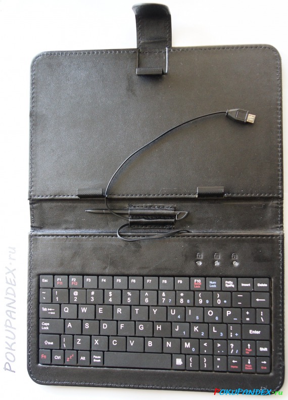 Внутренняя сторона чехла с клавиатурой для планшета