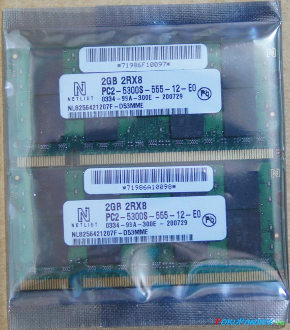Память DDR2 SODIMM 2x 2GB в антистатическом пакете