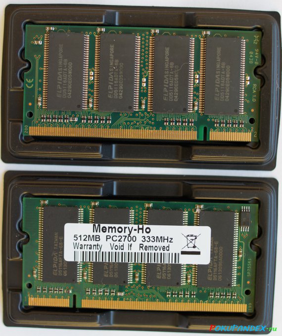 Память для ноутбука DDR333 PC2700 512MB SO-DIMM