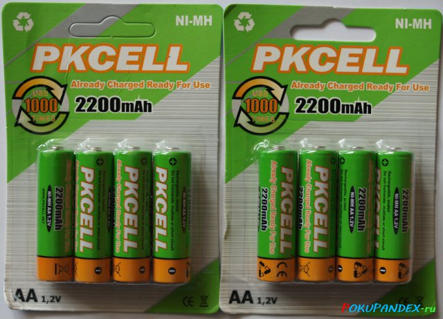 Аккумуляторы PKCELL 2200 mAh NiMH 1.2V LSD