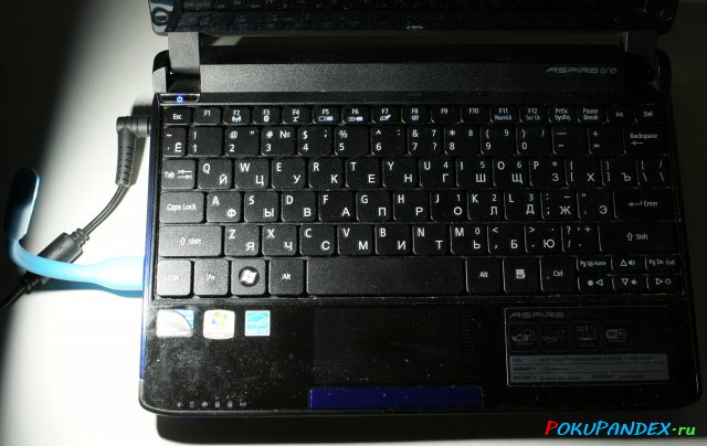 Освещение клавиатуры нетбука USB-светильником Xiaomi