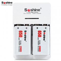 Soshine SC - V1(Fe)  9V charger +2  Li-ion аккумулятора