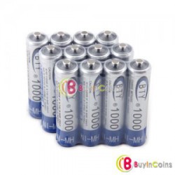 Аккумуляторы BTY Ni-MH AAA 1000mAh 1.2V Rechargeable Battery 12pcs