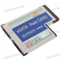 54MM Express Card to 2-Port eSATA Card for Notebook