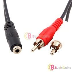 Кабель 3.5mm Female Aux Cable Adapter 2 RCA