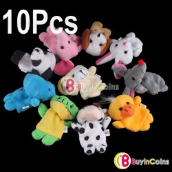 Плюшевые пальчиковые игрушки для детей (10 штук)