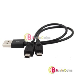 Двойной USB-кабель: micro-USB + mini-USB
