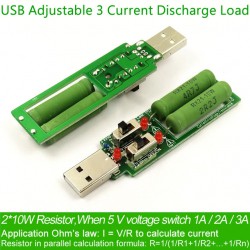USB нагрузка на 1A - 2A - 3A