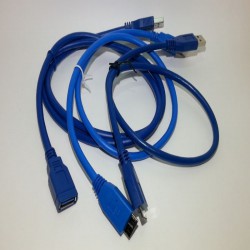 Несколько USB 3.0 кабелей для подключения внешних накопителей: разъемы, расшифровка маркировки